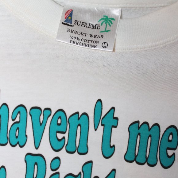 SOLD / FUNNY HAHA St. T USVI Marriage T-Shirt Size Large - Picture 2 of 5